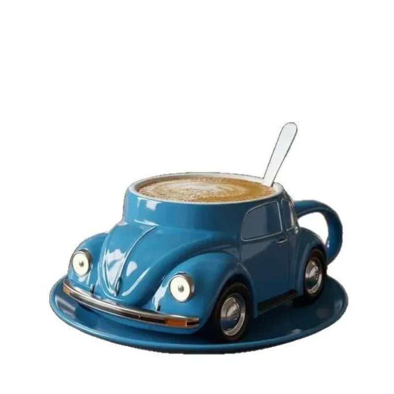 Funny Beetle Shaped Coffee Mug - Unique Novelty Car Cup for Desktop Decor