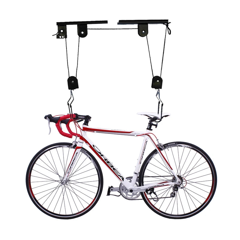 Ceiling Mount Bicycle Hoist Rack - Heavy Duty Up to 60kg Space Saver