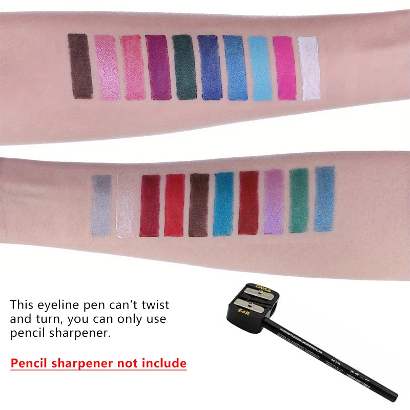 Waterproof Matte & Shimmer Eyeliner Pencils - Long-Lasting, Smudge-Proof Makeup
