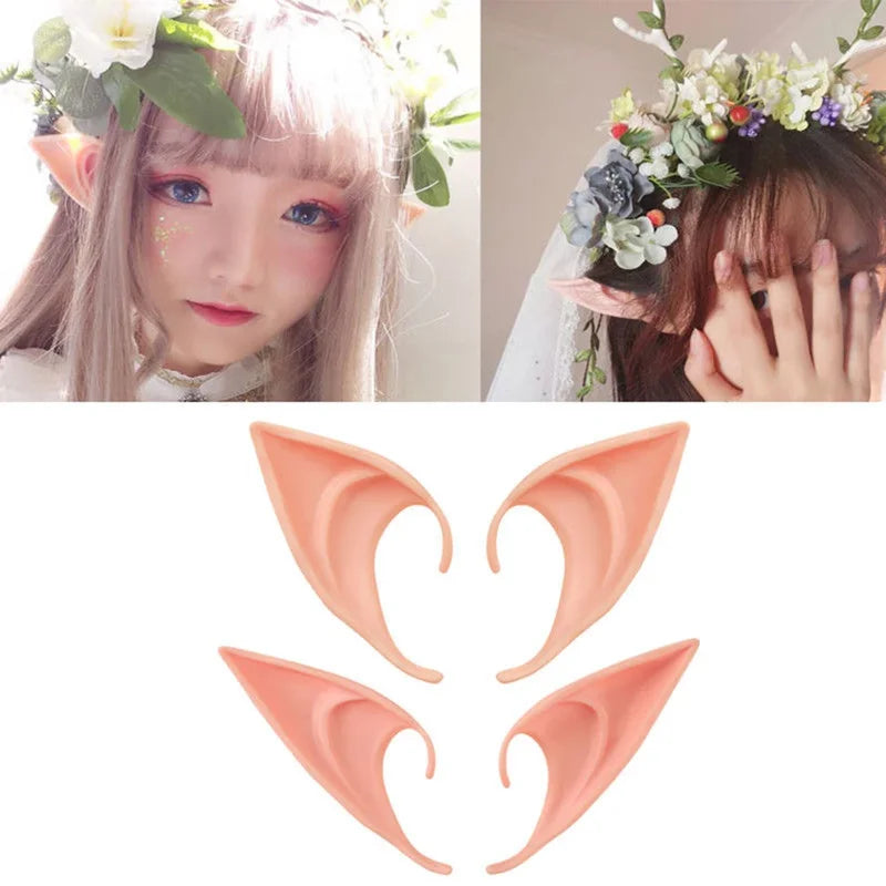 Elf Ears Latex Cosplay Costume Accessories for Halloween & Fantasy