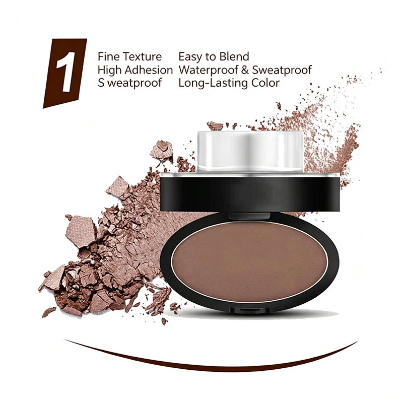 Eyebrow Powder Stamp Kit - Waterproof Natural Brow Makeup Palette with Stamp Applicator