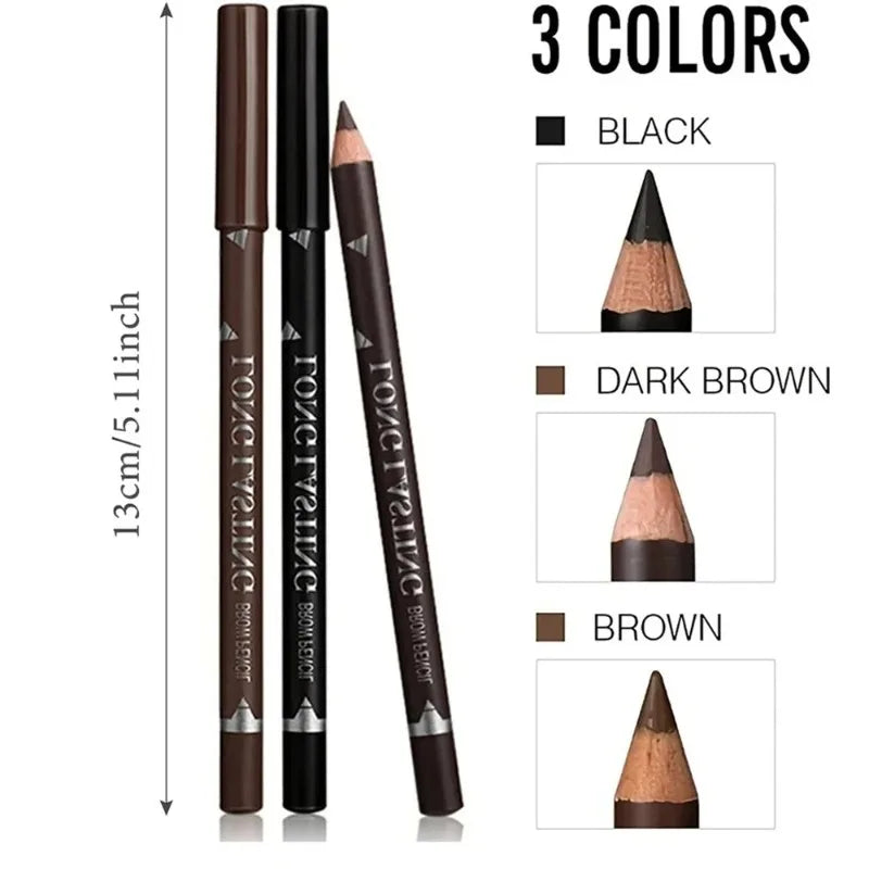 Waterproof Dual-Use Eyebrow & Eyeliner Pencil Set - Long Lasting, Sweat & Halo Proof