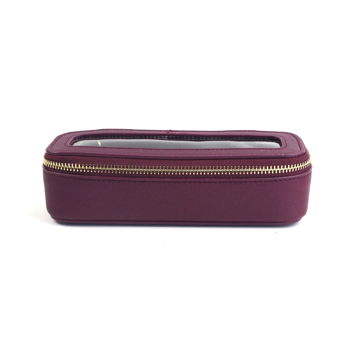 Customized PU Leather Transparent Makeup Brush Bag Portable Storage Organizer
