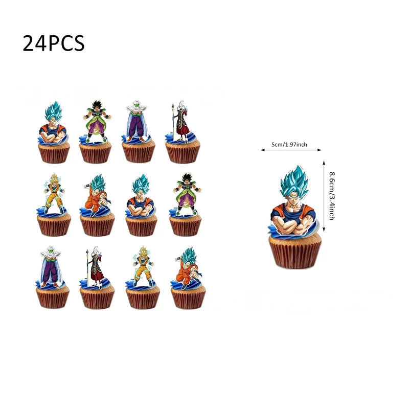 Dragon Ball Cake Topper Set for Themed Party - Goku Decoration