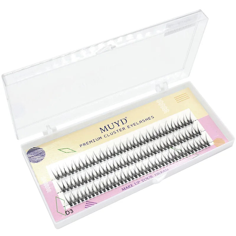 120PCS Dovetail Fly Silk Eyelashes V Shape Fish Tail False Eyelash Extensions