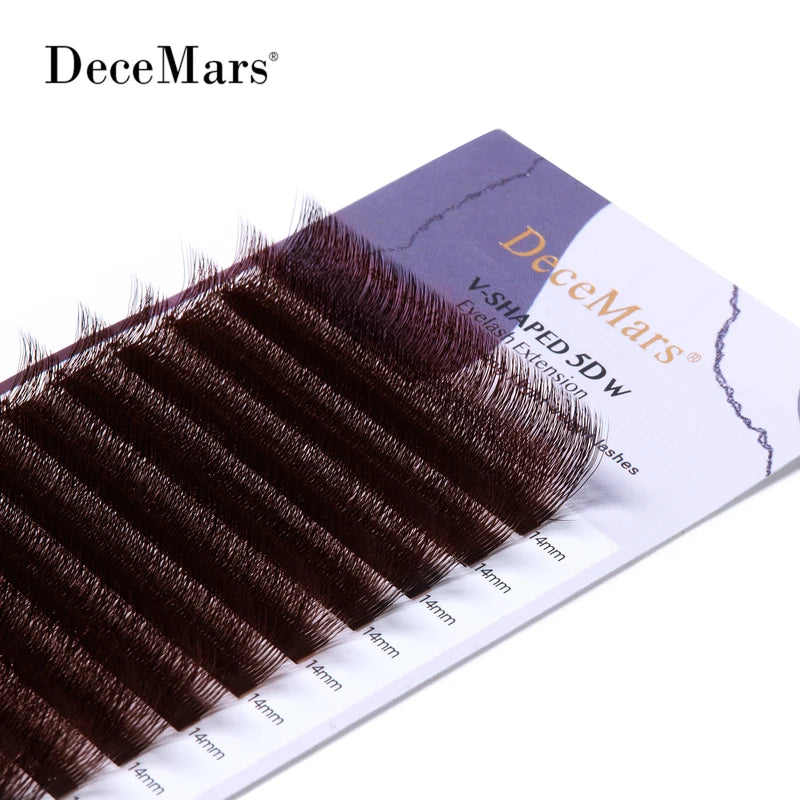 V-Shaped 5D Brown Eyelash Extensions Tray - False Lash Tips & Volume