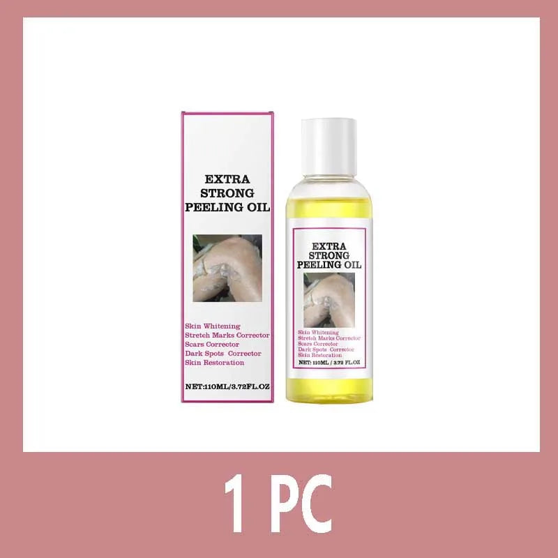 Organic Peeling Body Oil & Exfoliating Lotion for Dark Skin Brightening