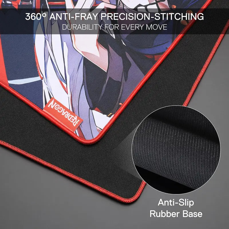 Gaming Mouse Pad Large & Small Sizes - Smooth Lycra Surface, Non-Slip Rubber Base