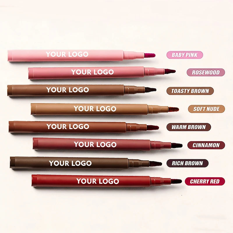 Frosted Lip Liner & Lipstick Set - Waterproof, Vegan, Custom Logo Wholesale