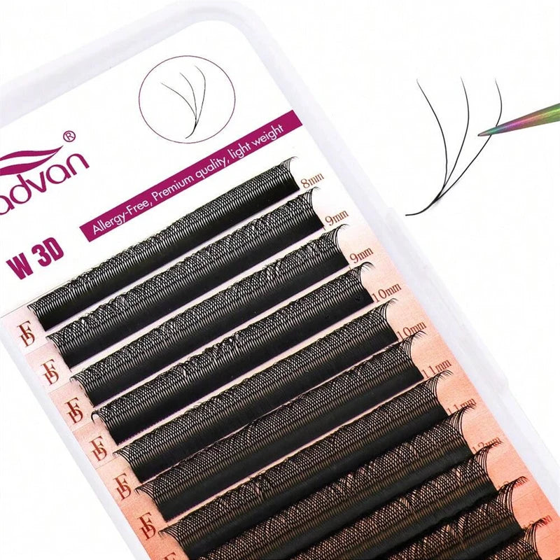 False Eyelash Extensions 3D W-Shaped Faux Mink Natural Soft Black Eyelashes