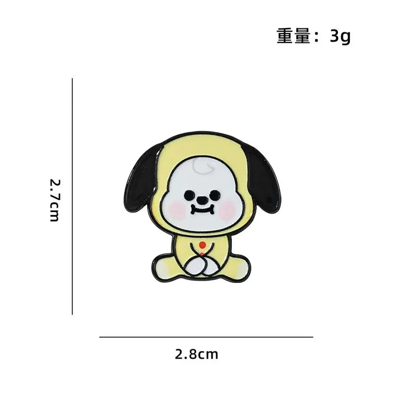 7pcs Cute Anime Figure Enamel Pins Manga Brooches for Lapel Backpack Accessories