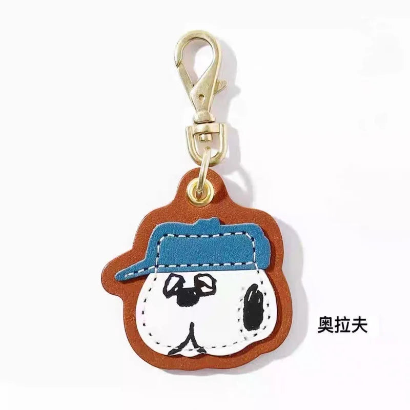 Cute Cartoon Leather Key Chain for Bags & Keys - Snoopy Doll Accessory
