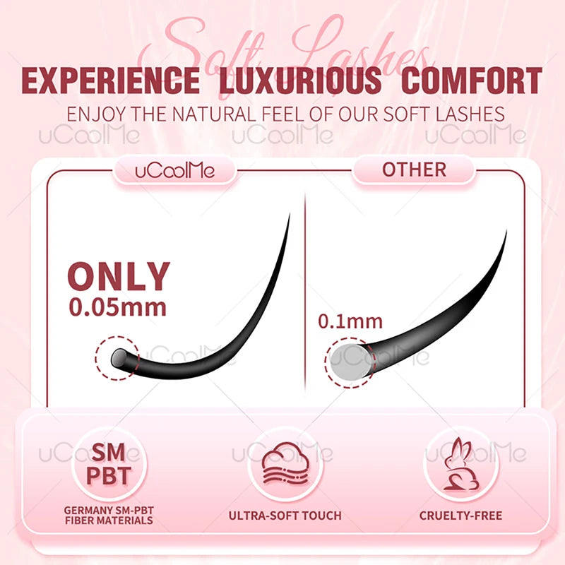 Natural D Curl False Eyelash Clusters - Handmade 8-18mm Wispy Lashes for DIY Extension