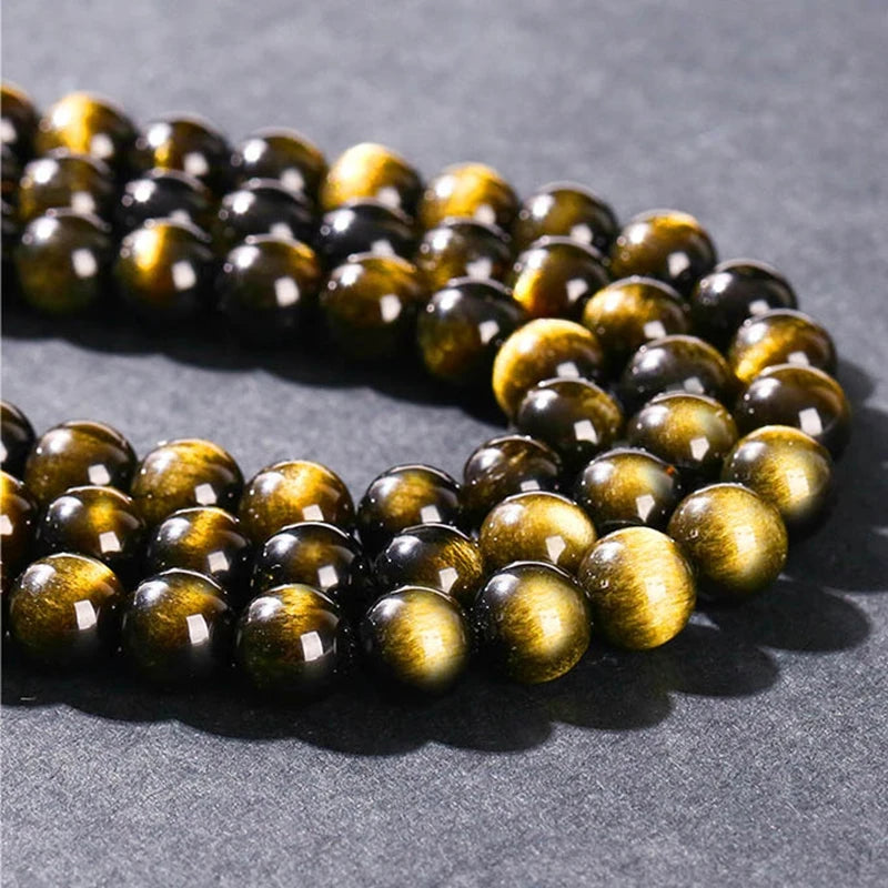 Natural Stone Beads Assorted Sizes for Jewelry Making - Obsidian, Agate, Jasper, Amazonite, Jade - 4mm to 12mm