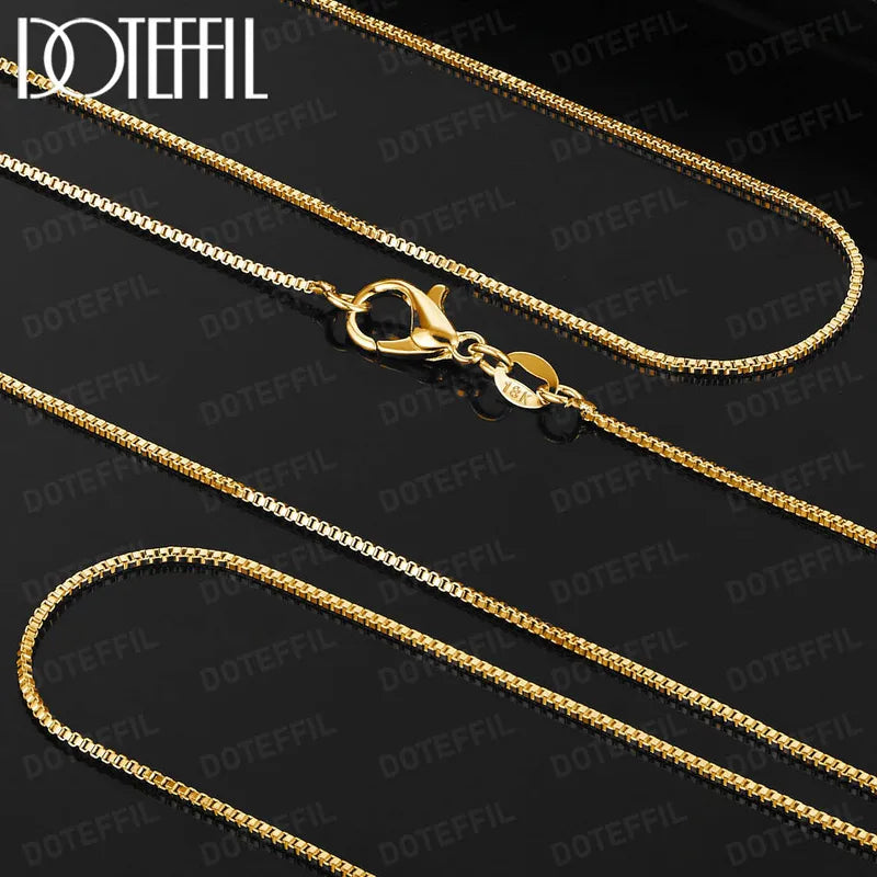Gold Chain Necklace for Women & Men 16-30 Inch Jewelry Gift