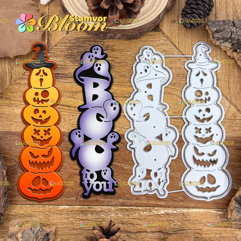 Halloween Pumpkin & Ghost Metal Cutting Dies for Scrapbooking & Embossing