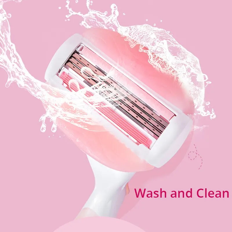 Women’s Razor Blade Set with Smooth Spa Soap - Sharp 3-Layer Replacement Heads