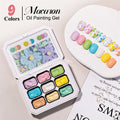 9-Color Solid Nail Gel Kit for UV & LED Nail Art - Long-Lasting, Easy Application
