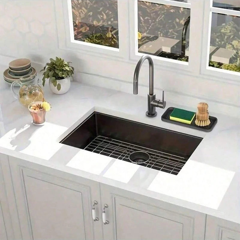 Silicone Sponge Holder Kitchen & Bathroom Organizer Tray - Multi Color