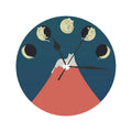 Silent Round Wall Clock for Bedroom Living Room Kitchen Home Decor - Cat Landscape 88