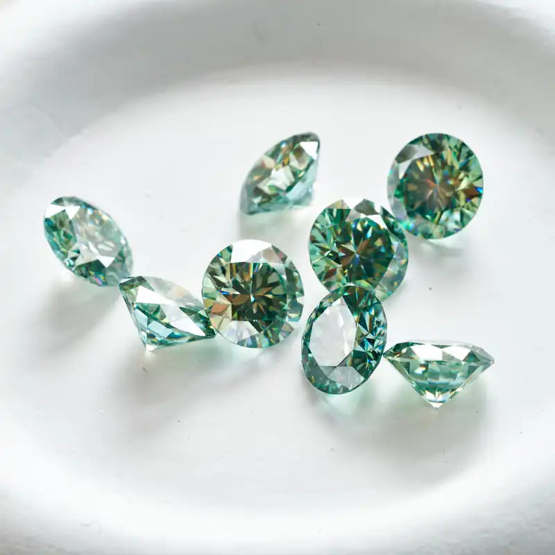 Bluegreen Moissanite Loose Stone 0.1-5CT VVS1 3EX Cut Certified Jewelry Gem
