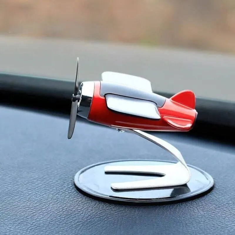 Solar-Powered Car & Desktop Airplane Ornament - Creative Gift for Enthusiasts