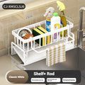 Multi-Functional Stainless Steel Sink Organizer with Sponge Soap Towel Rack