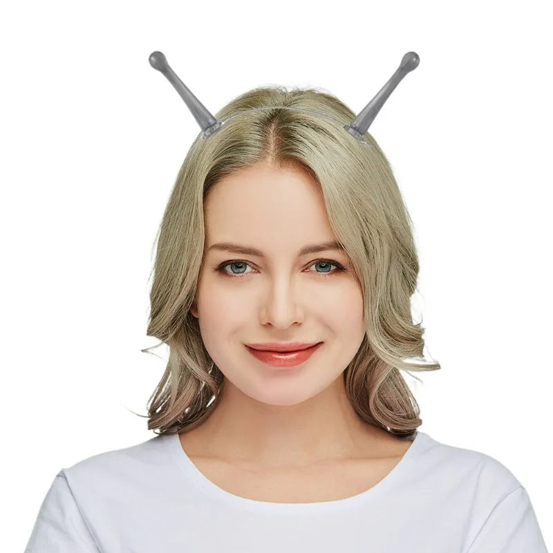 Halloween Alien Antenna Headband with LED Glow for Cosplay & Parties