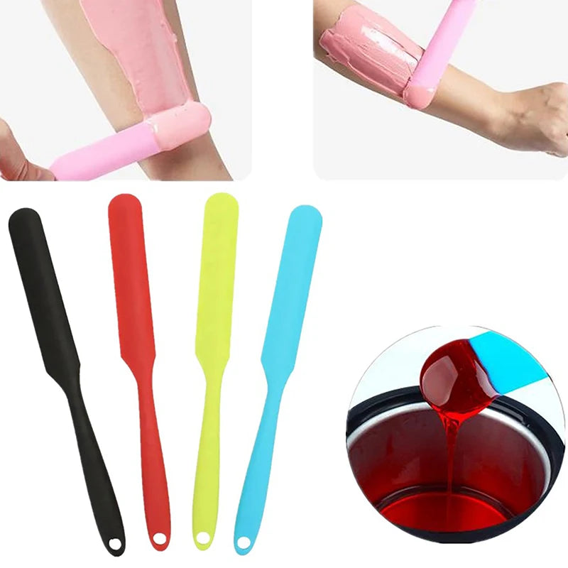 Silicone Waxing Spatulas Set for Hair Removal - Non-Stick Body Wax Applicator Sticks