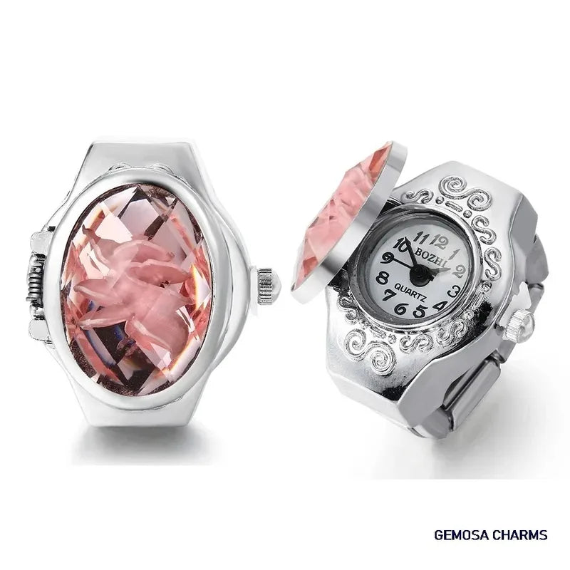 Mini Elastic Strap Alloy Watch with Roman Dial for Women and Men – Punk Finger Style