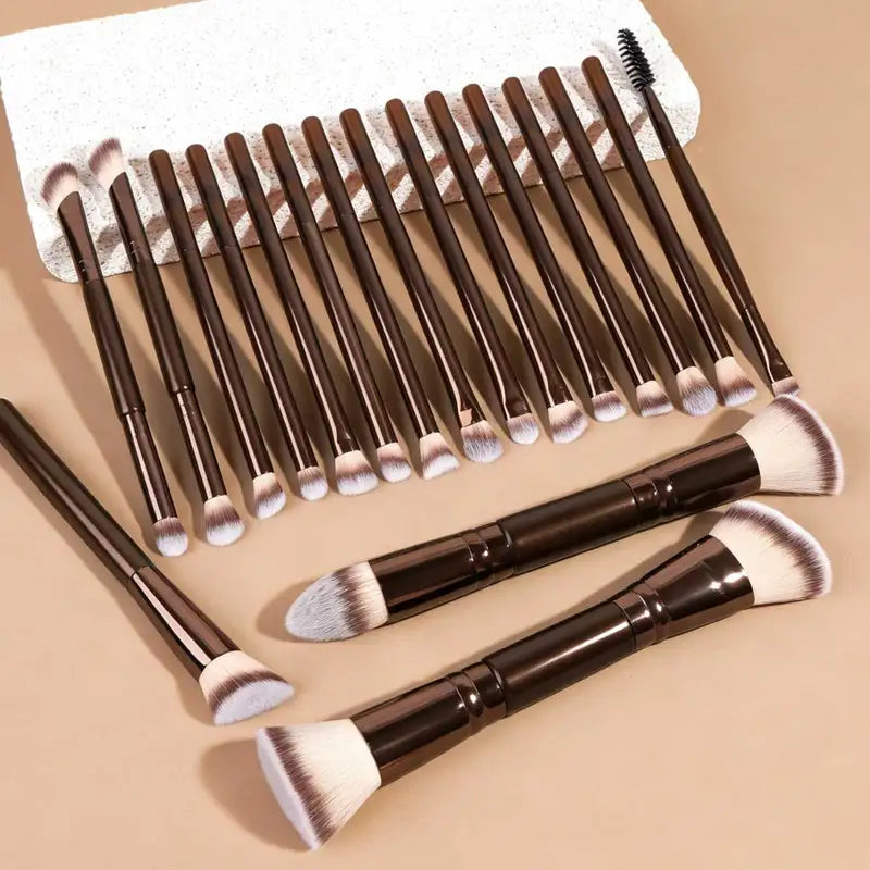 Professional Makeup Brush Set 6/10/18 Pcs Portable Travel Dual-Ended Tools