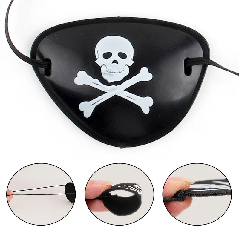 Children's Halloween Pirate Eye Mask & Headscarf Set - Role Play Costume Props