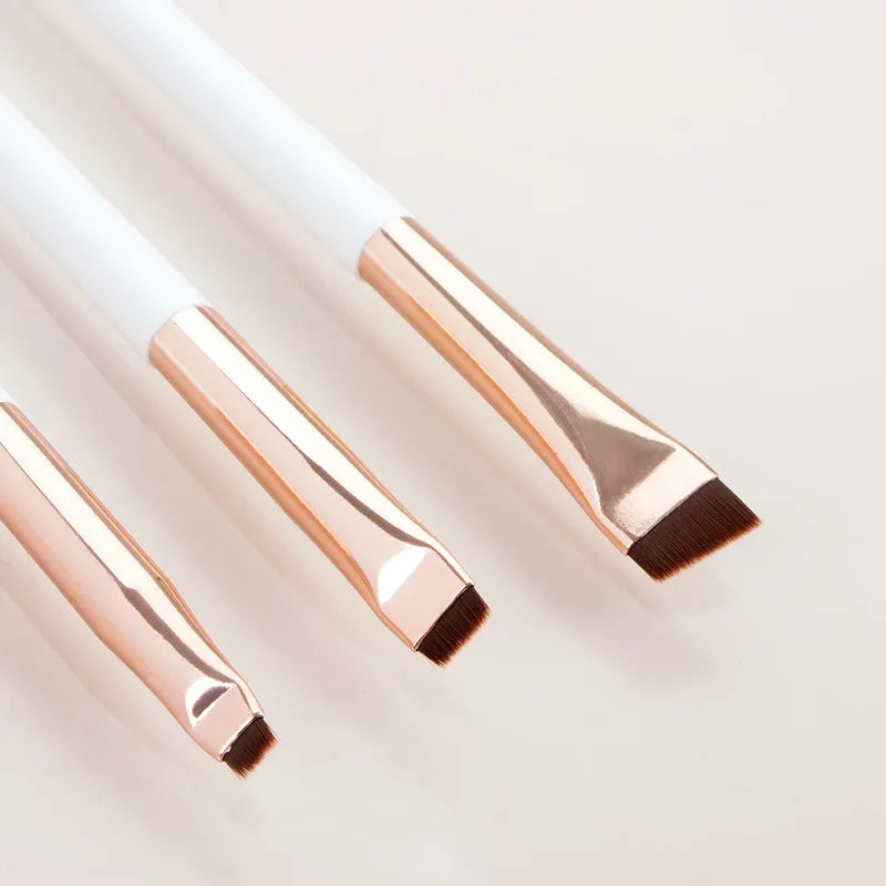 Eyebrow & Eye Makeup Brush Set - Ultra-Thin Angled Eyeliner & Eyeshadow Tools