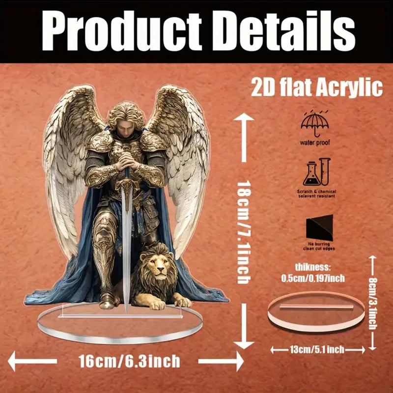 Sacred Archangel Michael Desktop Decoration for Home Office Outdoor - Father's Day Gift