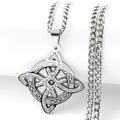 Witchcraft Knot Pendant Necklace for Men Women Stainless Steel Chain Jewelry