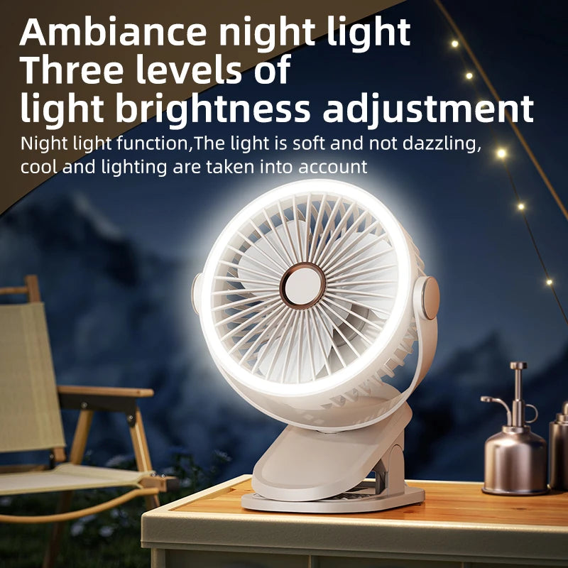 Mini Clip Fan with 3-in-1 Turbo High-Speed Circulating Fan - Adjustable & Portable