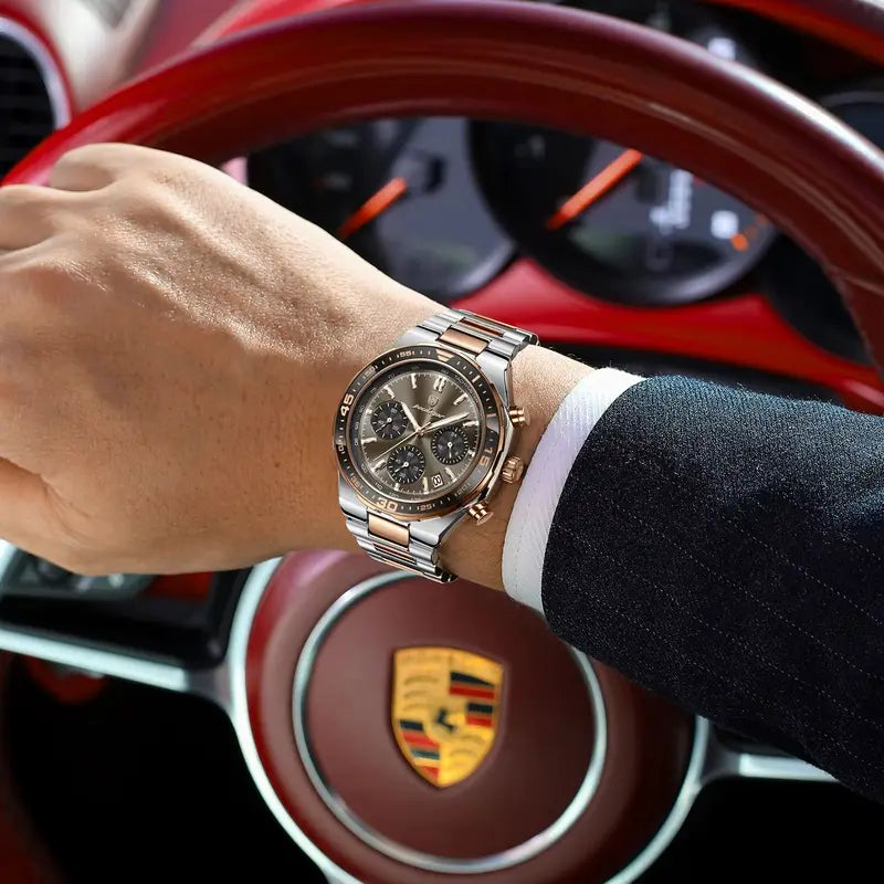 Men's Waterproof Luminous Quartz Sport Watch with Chronograph and Date