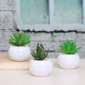 3Pcs Artificial Succulent Plants - Realistic Faux Greenery for Office & Home Decor