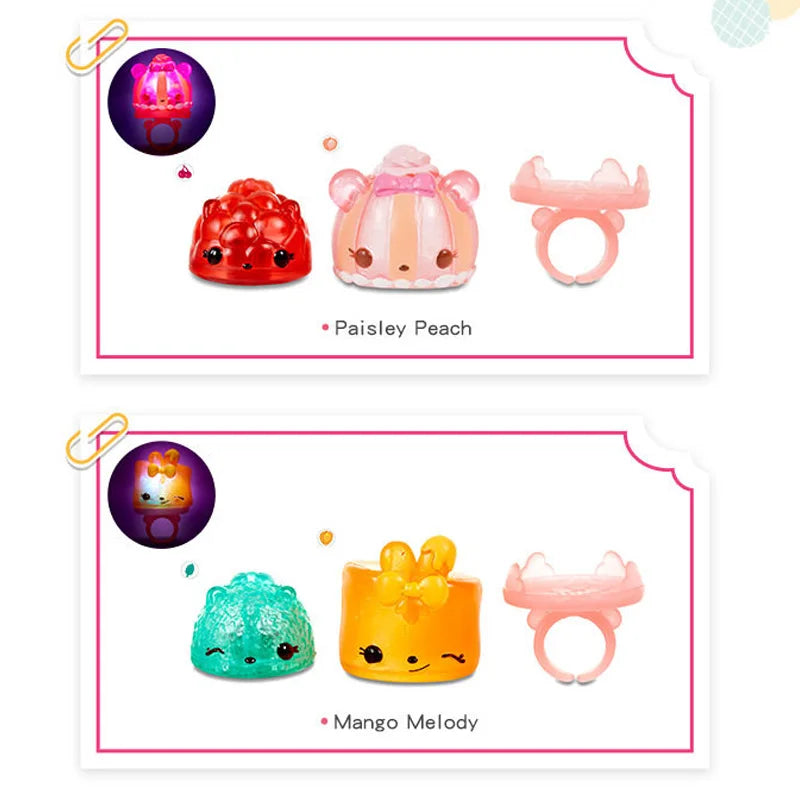 Num Noms Scented Sparkle Light Up Ring Blind Box Toy for Kids - Surprise Collectible Gift