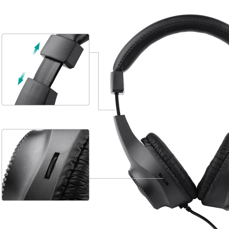 Over-Ear Wired Stereo Headphones with 50mm Drivers for Musical Instruments
