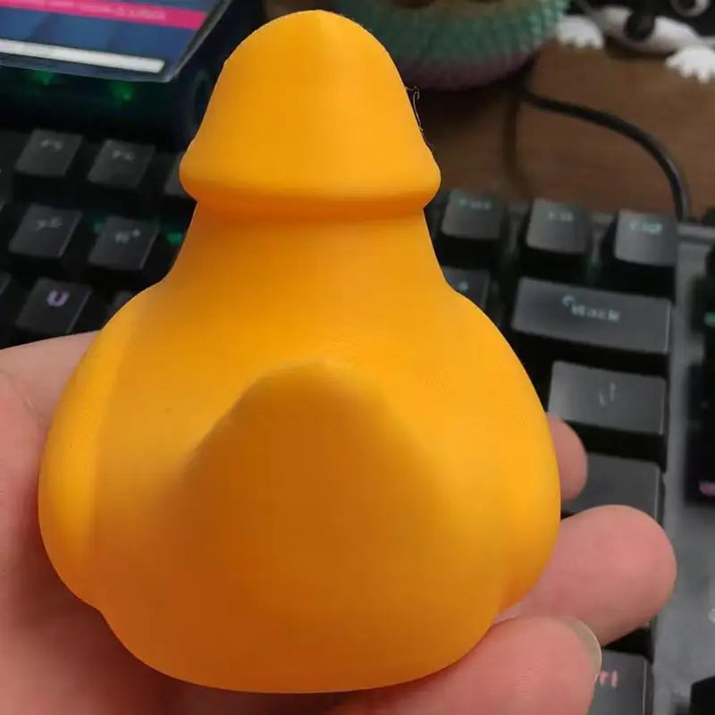 Funny Duck Doll Decoration - Small Yellow Car Interior Ornament for Office Desk