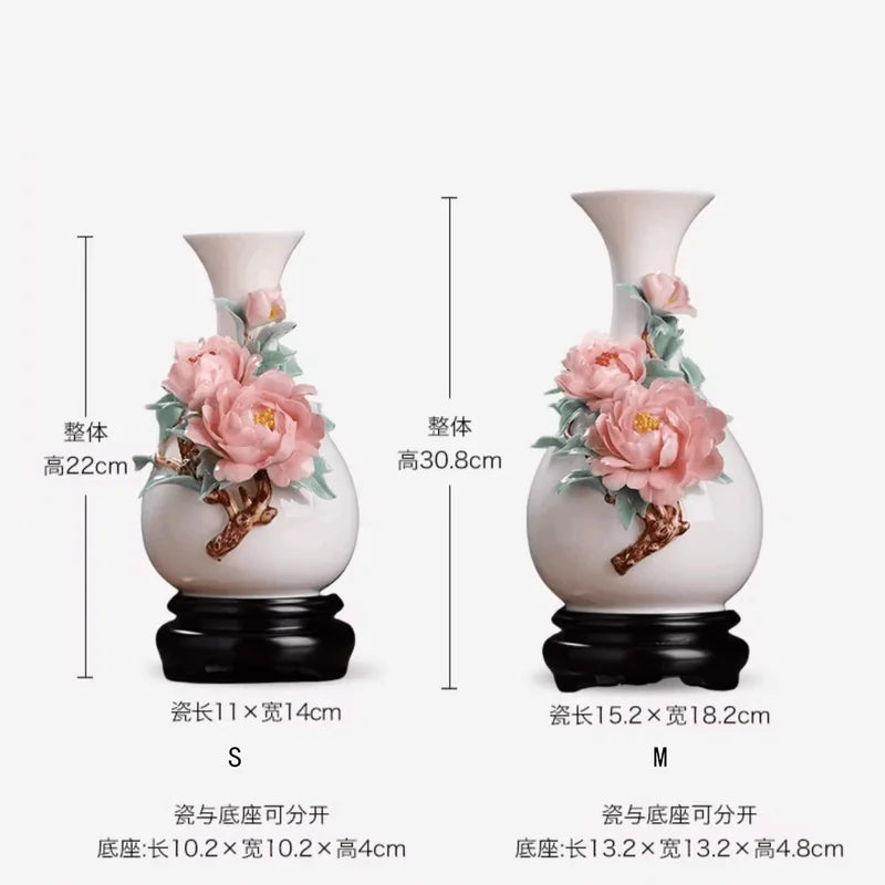 Handmade Ceramic Vase for Home Decor Tabletop Flower Arrangements Small Porcelain Vase