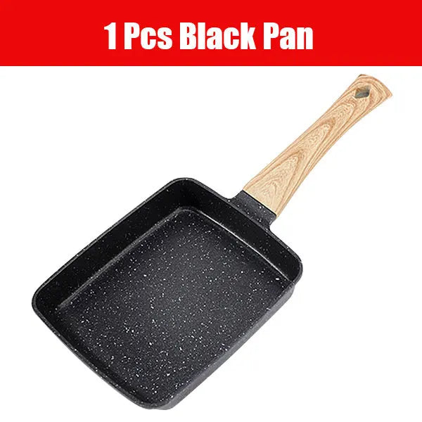 Nonstick Tamagoyaki Pan Japanese Omelette Egg Pan Rectangular with Detachable Handle