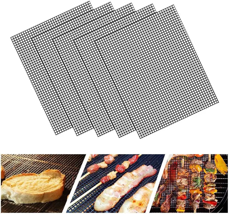 Barbecue Grill Mesh Mats Food Grade High Temperature Resistant Cuttable Liners