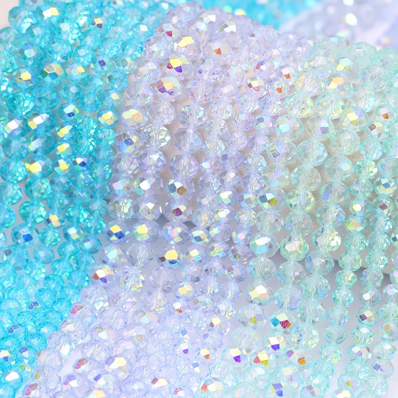 Austrian Crystal Beads 4mm 6mm 8mm Flat Round Spacer Loose Beads for Jewelry Making