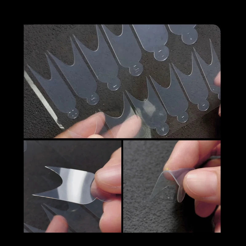 12 Pieces Crystal Nail Molds French Nail Stickers Reusable for Manicure Extension
