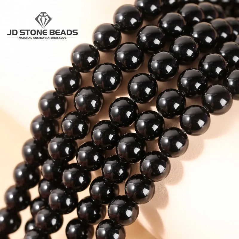 Natural Obsidian Beads 8-10mm Round Spacer Beads for Jewelry Making DIY Crafts