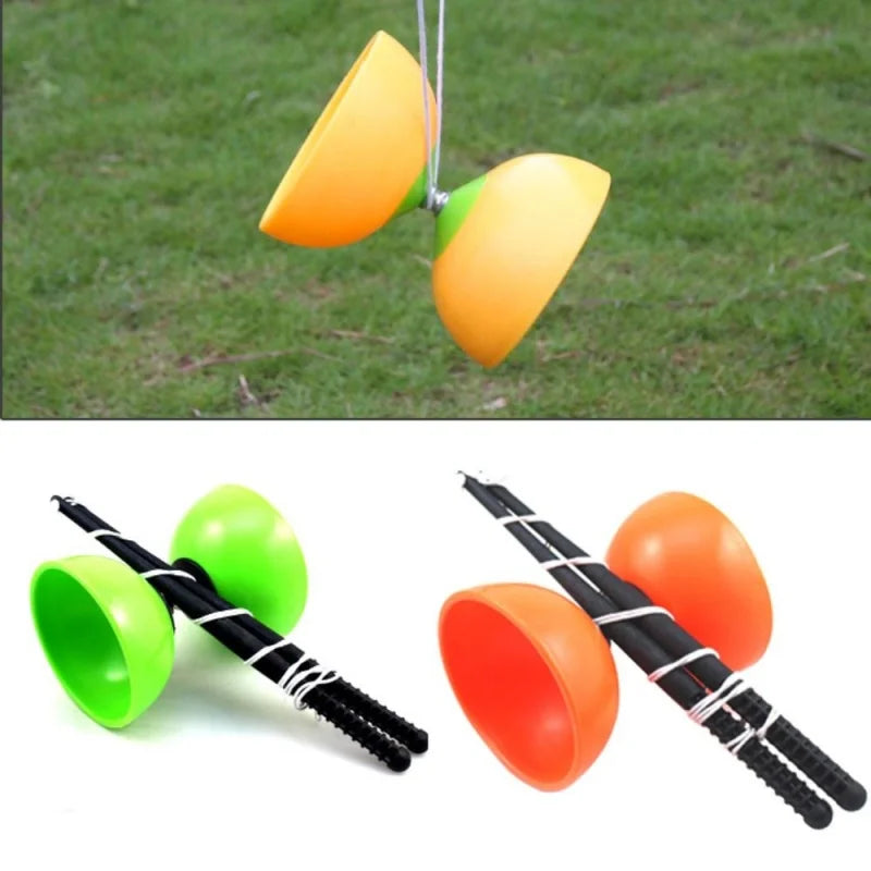 Leather Diabolo Yo-Yo Sensory Training Toy for Skill Development - Outdoor Use