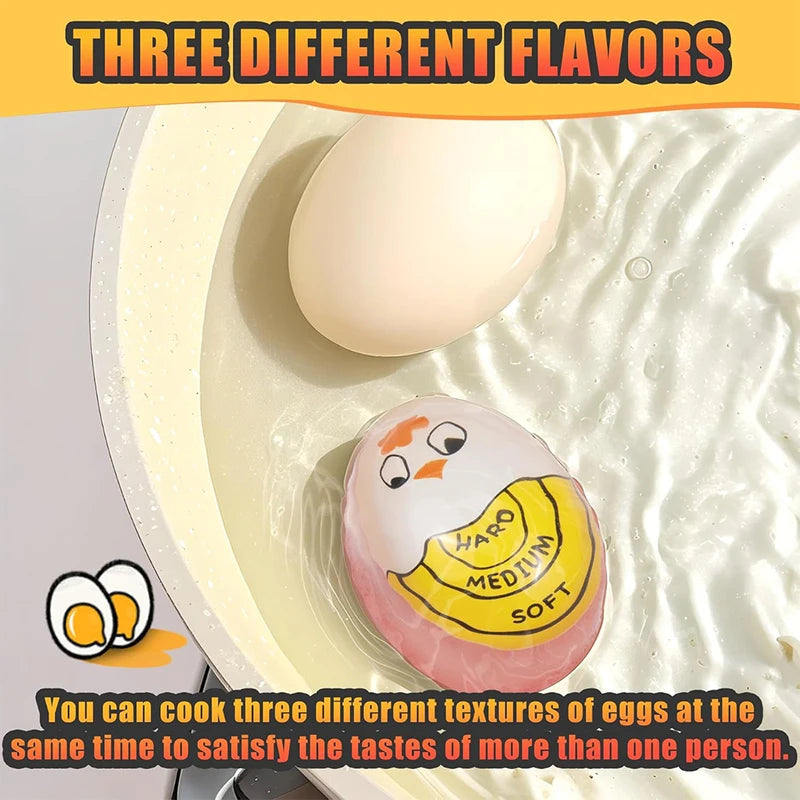 Color Changing Egg Timer - Soft, Medium & Hard Boiled Egg Indicator