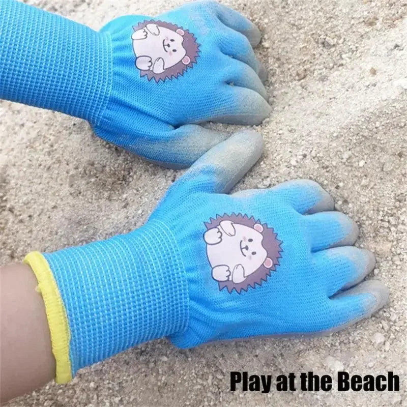 Kids Latex Gloves Waterproof Puncture-Resistant Protective Work Gloves for Children